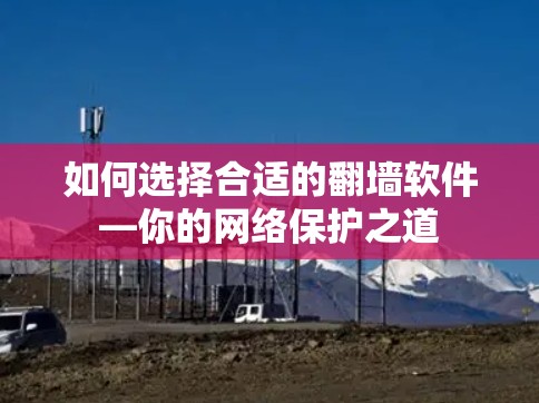 如何选择合适的翻墙软件—你的网络保护之道