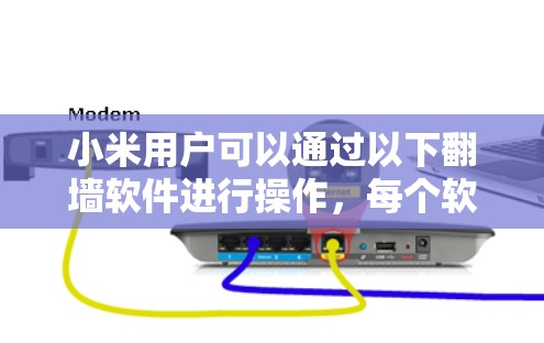 小米用户可以通过以下翻墙软件进行操作，每个软件各有不同的功能和适用场景