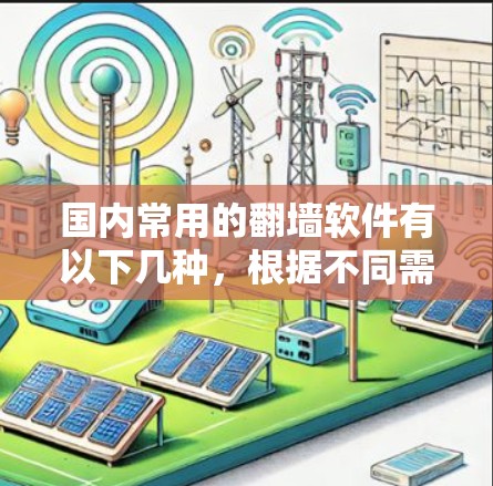 国内常用的翻墙软件有以下几种，根据不同需求选择合适的