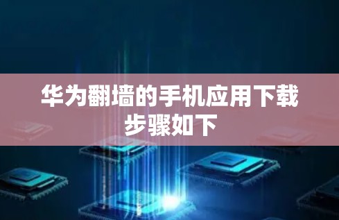 华为翻墙的手机应用下载步骤如下