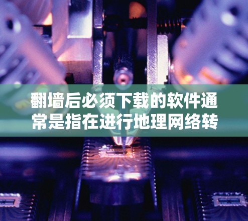 翻墙后必须下载的软件通常是指在进行地理网络转换（翻墙）后，需要进行进一步操作或分析的在线工具。这些软件在翻墙后需要下载，以便完成特定的网络环境分析或服务访问。以下是一些常见的翻墙后下载的软件