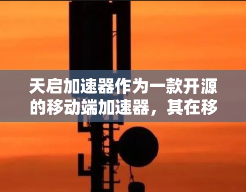 天启加速器作为一款开源的移动端加速器，其在移动端的优化和应用主要涉及以下几个方面
