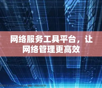 网络服务工具平台，让网络管理更高效
