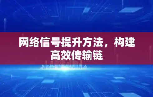 网络信号提升方法，构建高效传输链